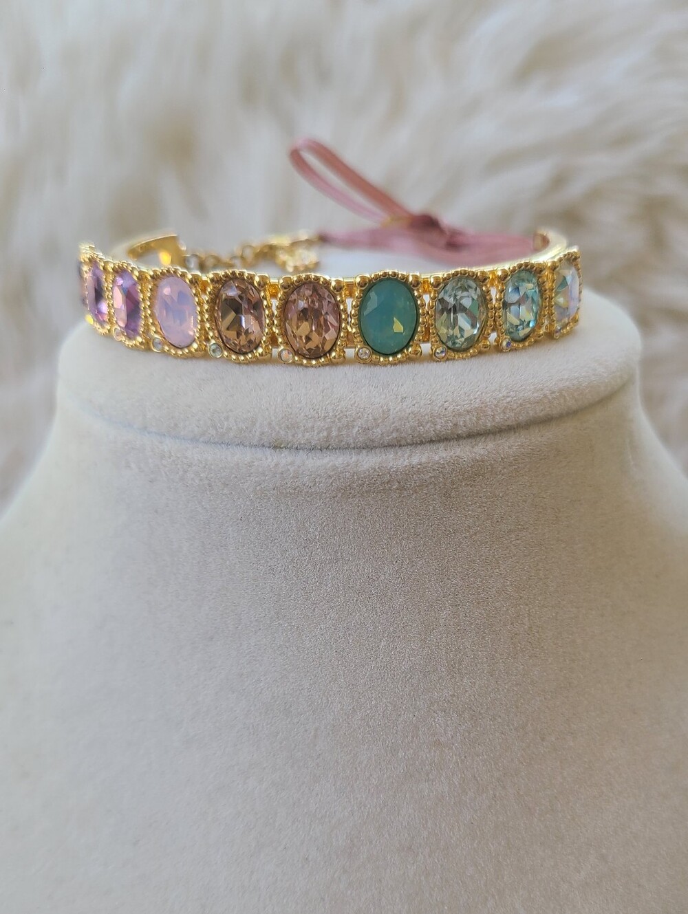 Beautiful Swarovski Bracelet Rosette Bangle - Excellent Condition Size Medium